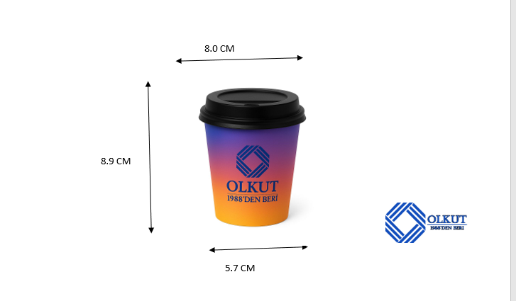 8 Oz Tek Kat Sıcak İçecek Karton Bardak 
