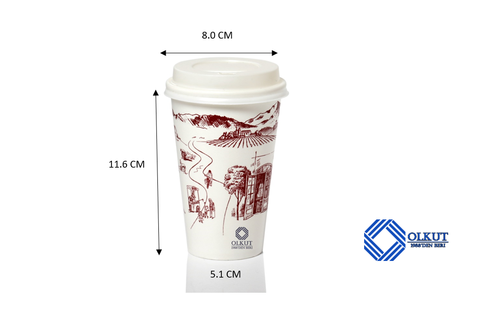 12 Oz Soğuk - Sıcak İçecek Karton Bardak