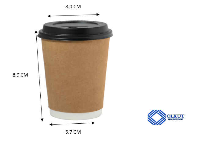 8 Oz Double Wall Sıcak İçecek Karton Bardak